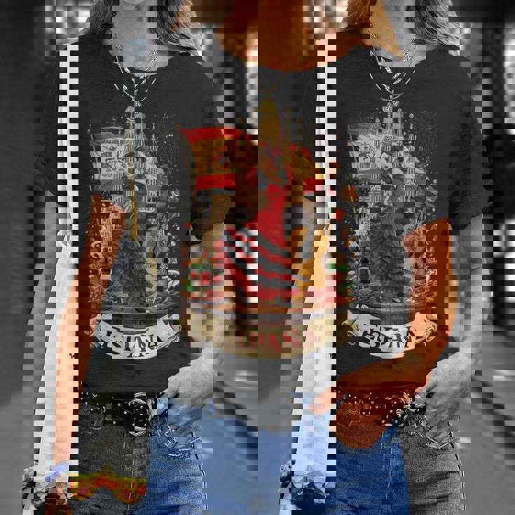 スペイン フラメンコ セビリア アンダルシア バルセロナ Tシャツ 彼女への贈り物