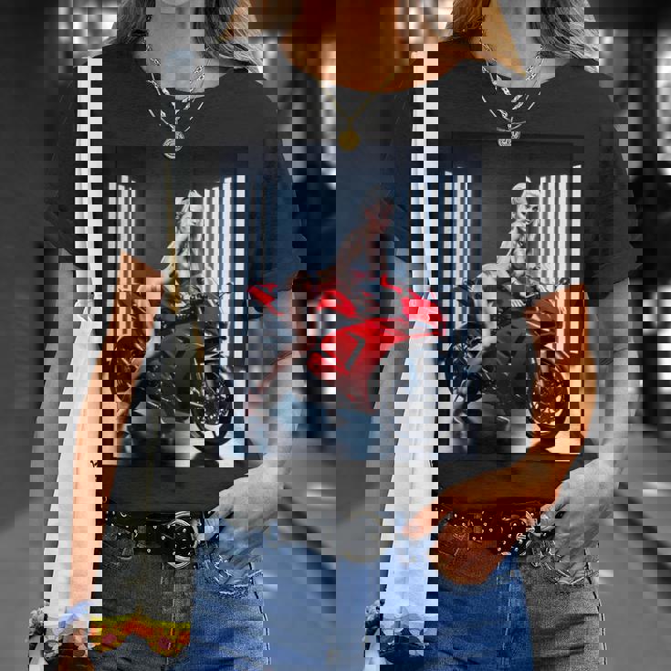 セクシーガールグラフィックtシャツ セクシーなブロンドガール&レッドストリートバイク Tシャツ 彼女への贈り物