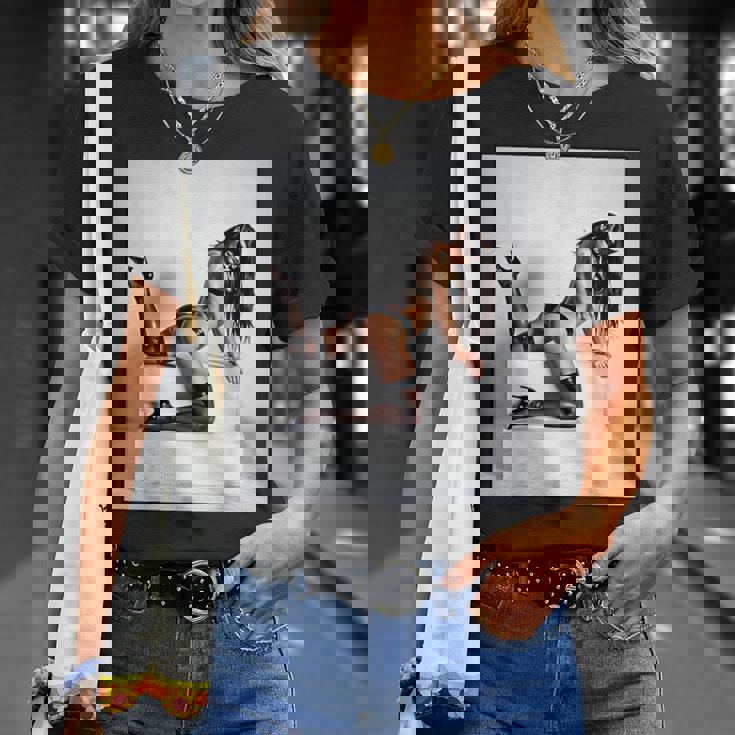 セクシーガールグラフィックtシャツ マスクのセクシーなファッションモデル Tシャツ 彼女への贈り物