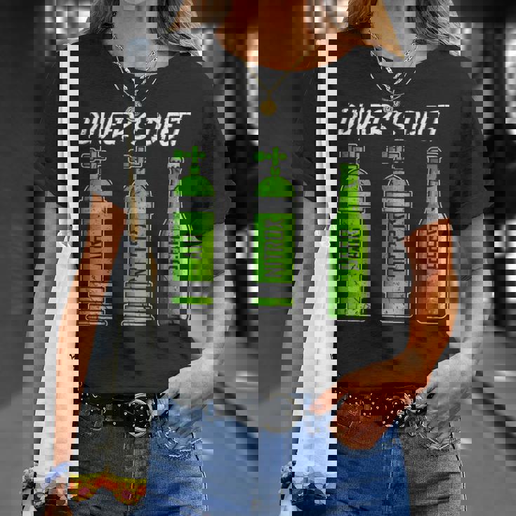 ダイバー ダイエット ビール おもしろ スキューバダイビング Tシャツ 彼女への贈り物