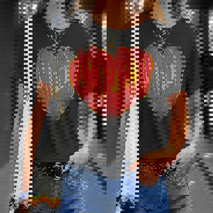 チア チアリーディング ハート ヴィンテージ チア Tシャツ 彼女への贈り物