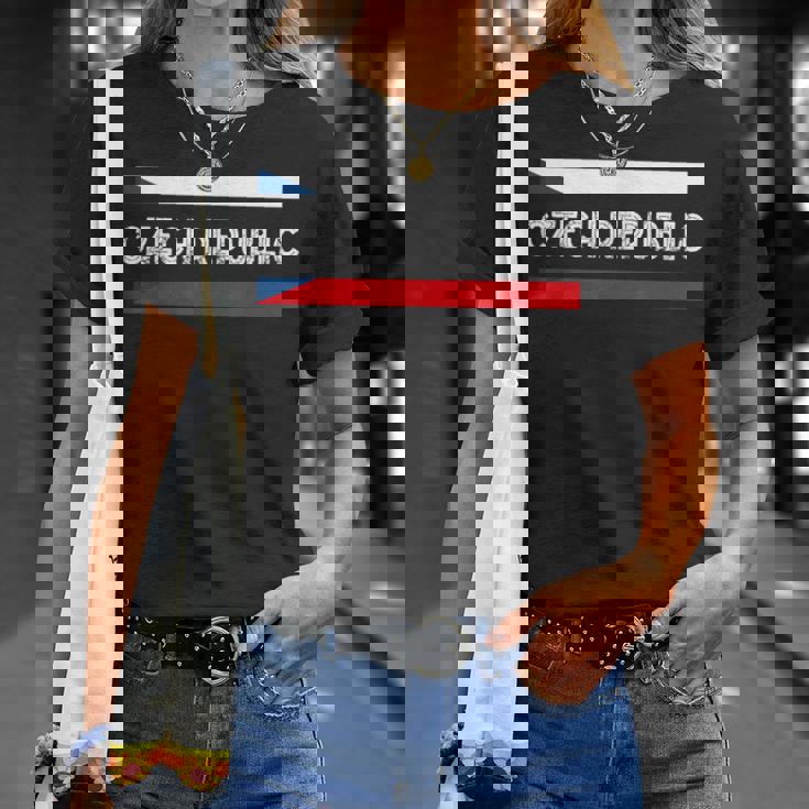 チェコ共和国 国旗 チェコ プライド チェコルーツ チェコ国旗 Tシャツ 彼女への贈り物