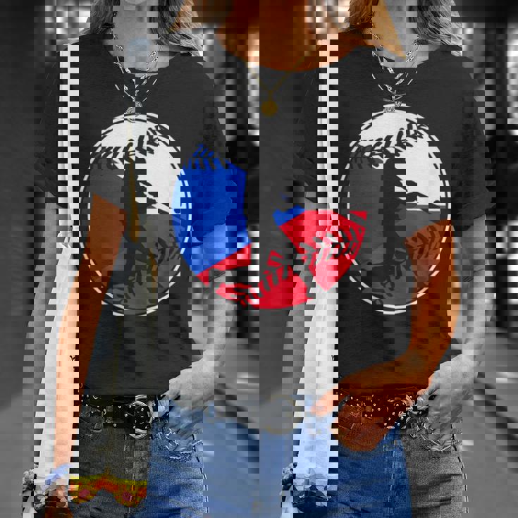 チェコ国旗 野球ヒッター チェコ国旗 Tシャツ 彼女への贈り物