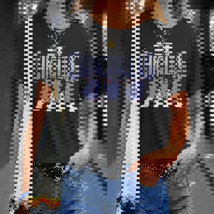 チンチラペットを飼う人のためのチンチラペデストリアンデザイン Tシャツ 彼女への贈り物