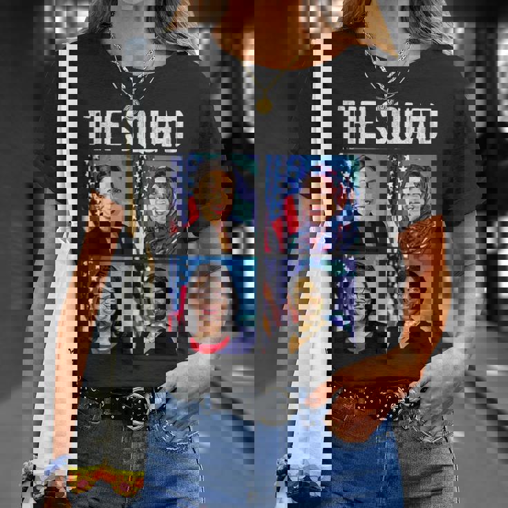 チーム Aoc ラシダ・トライブ・イルハン・オマール・アヤナ・プレスリー Woc ミーム Tシャツ 彼女への贈り物