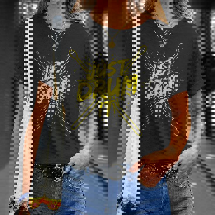 ドラムドラマーのドラマーミュージシャン衣装ドラマー Tシャツ 彼女への贈り物