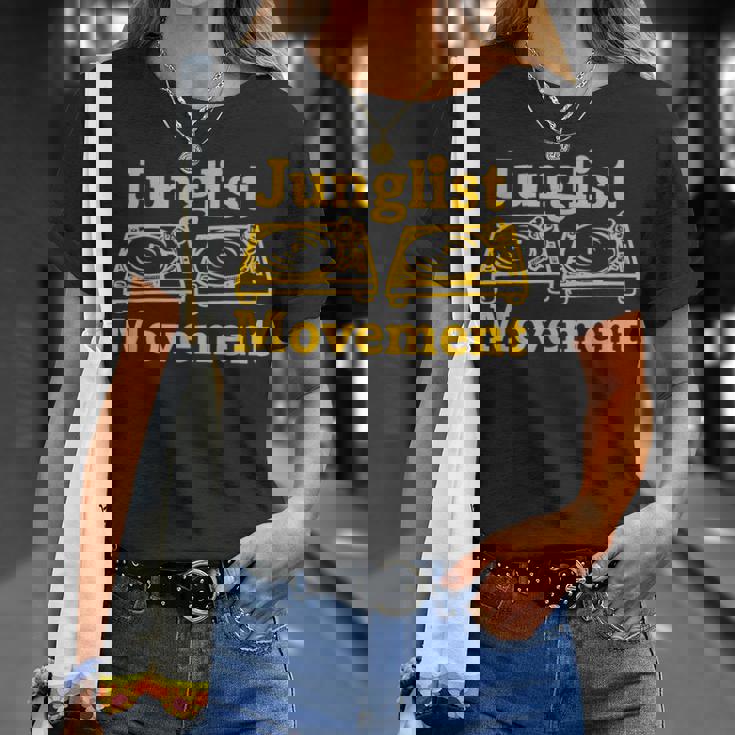 ドラムンベース レイバー ジャンクリスト ムーブメント Dj ターンテーブル アート デザイン Tシャツ 彼女への贈り物