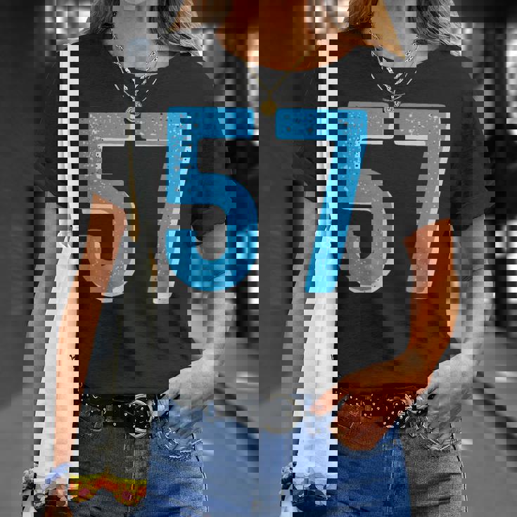 ナンバー 57 スポーツブルーナンバー Tシャツ 彼女への贈り物