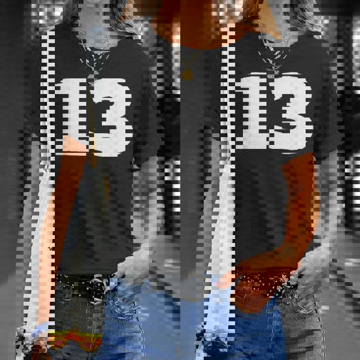 ナンバー13 Thirn スポーツチーム フロントプリント お揃い 誕生日 Tシャツ 彼女への贈り物