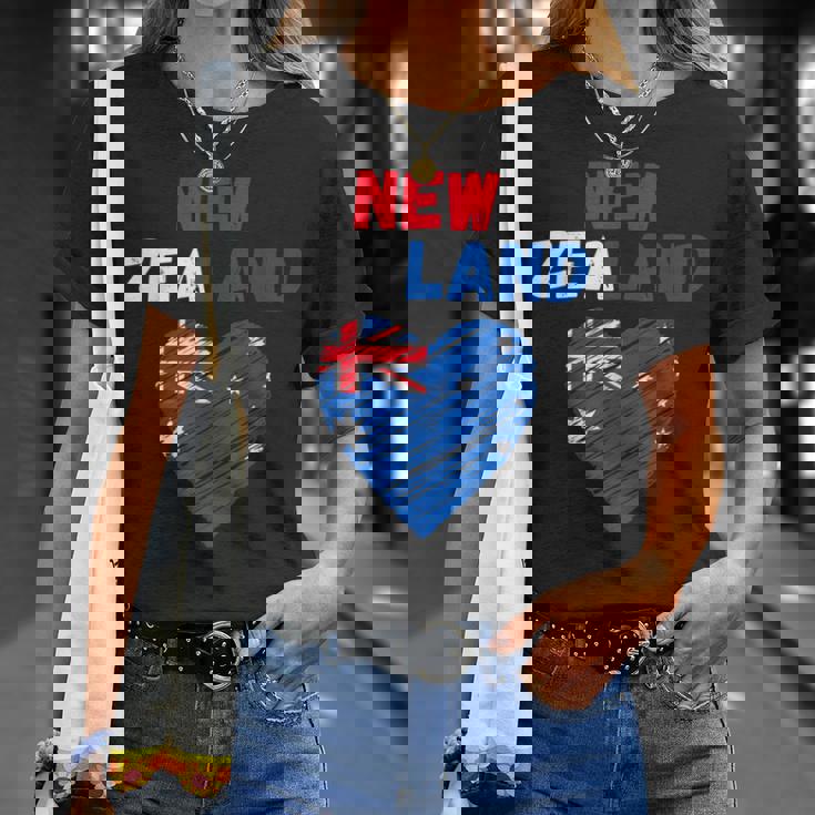ニュージーランド国旗 ホリデーハート ニュージーランド国旗 Tシャツ 彼女への贈り物