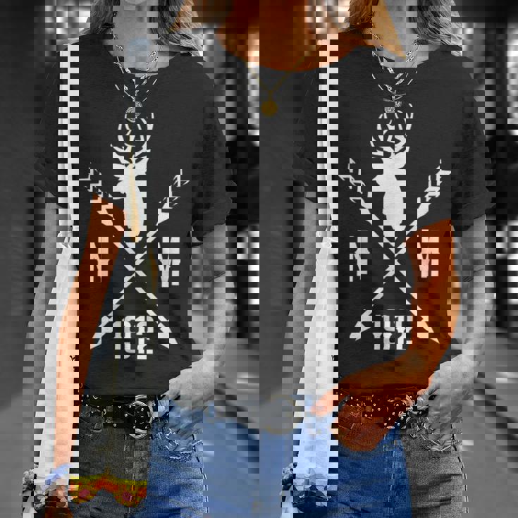 ニューメキシカン ニューメキシコ Nm 1912 ホワイト冷蔵庫鹿 Tシャツ 彼女への贈り物