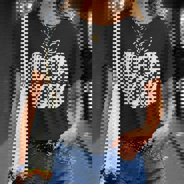 ニューヨーク Nyc ザ・ビッグ・ダイバーシブ・アップル・ラ・グラン・マンザナ Tシャツ 彼女への贈り物