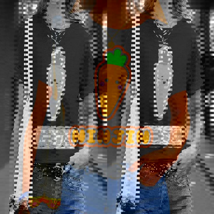 ニンジン 人参 Ninjin『Oyasai お野菜』ゆるくて かわいい キャラクター 面白い Tシャツ 彼女への贈り物