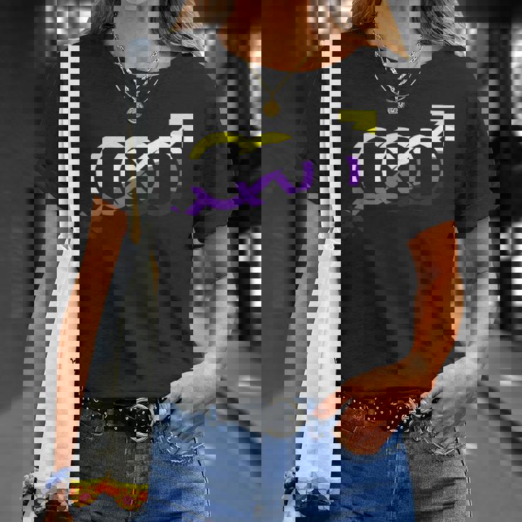 ノンバイナリー・プライド無限大 Tシャツ 彼女への贈り物