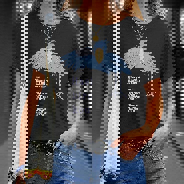 ハシビロコウさん 『ウェルカム』どうぶつフレンズ 動物園の生き物 大きな鳥 Tシャツ 彼女への贈り物