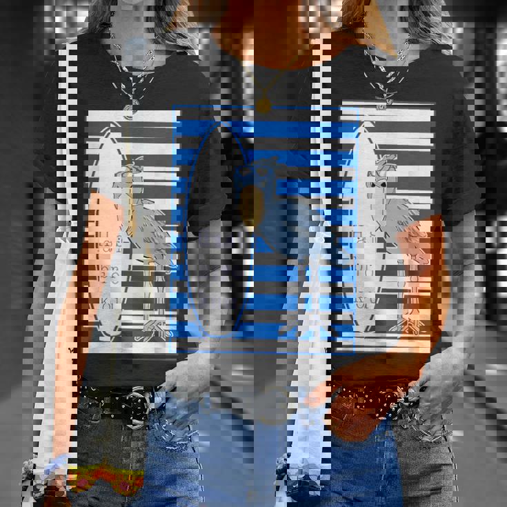 ハシビロコウさん 『サーフサイド・ボーダー』【どうぶつフレンズ】 サーファー／サーフボード 夏・面白 Tシャツ 彼女への贈り物