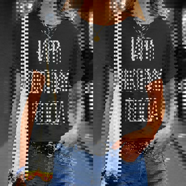 ハッピーバースデーフェリシア Tシャツ 彼女への贈り物