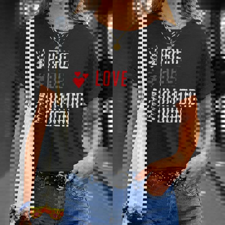 ハモンド・オルガン 特許音楽 Tシャツ 彼女への贈り物