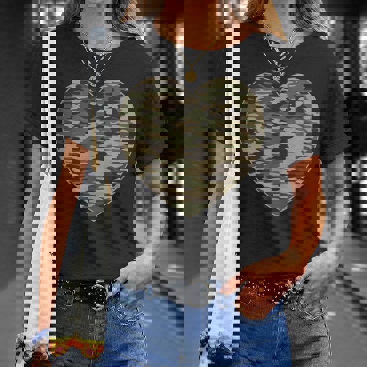 ハート迷彩服 レディース メンズ 迷彩 ミリタリー タクティカル Tシャツ 彼女への贈り物