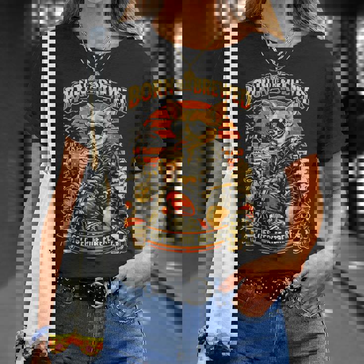 バイクでコーヒーを飲むチワワ Digor Tシャツ 彼女への贈り物