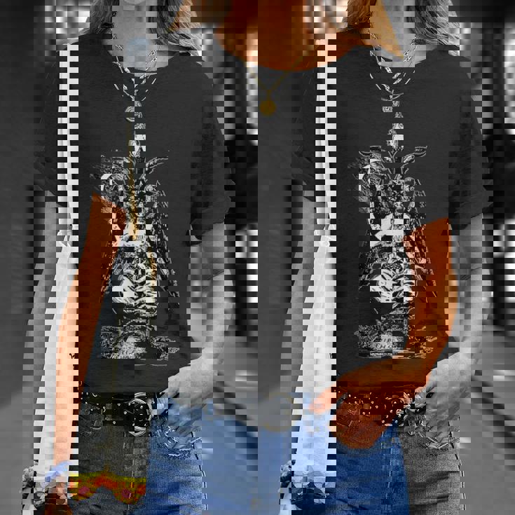 バフォメットの印章tシャツ ヤギの頭 Tシャツ 彼女への贈り物