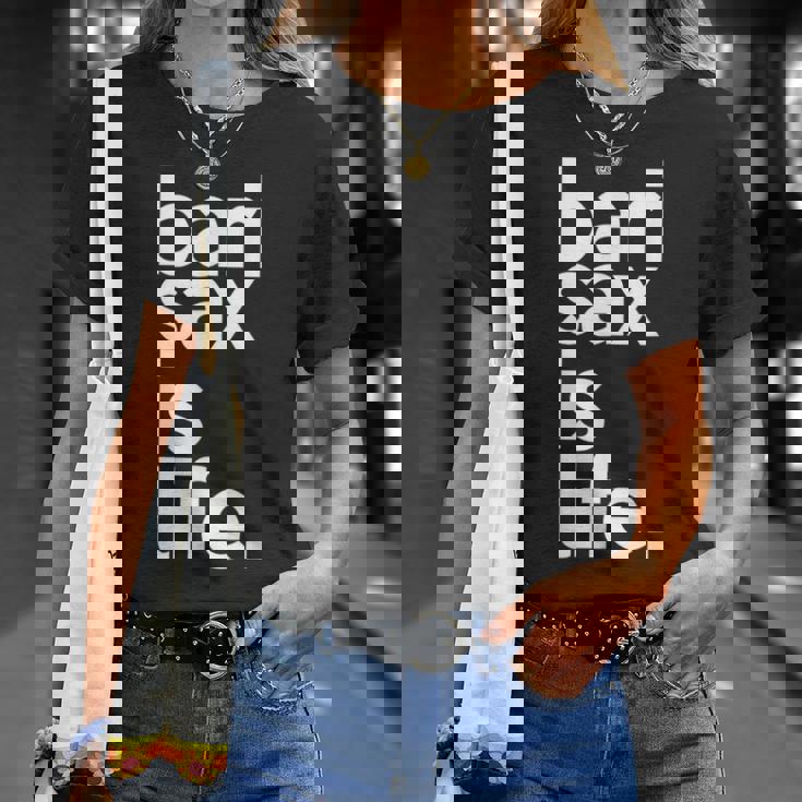 バリトンサックス サックスプレイヤー サックスフォニストギフト Tシャツ 彼女への贈り物