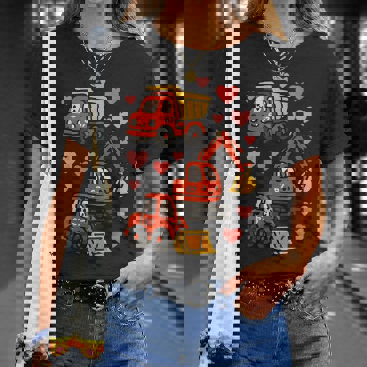 バレンタインデー 建設トラック 面白い 67 男の子 幼児 Tシャツ 彼女への贈り物