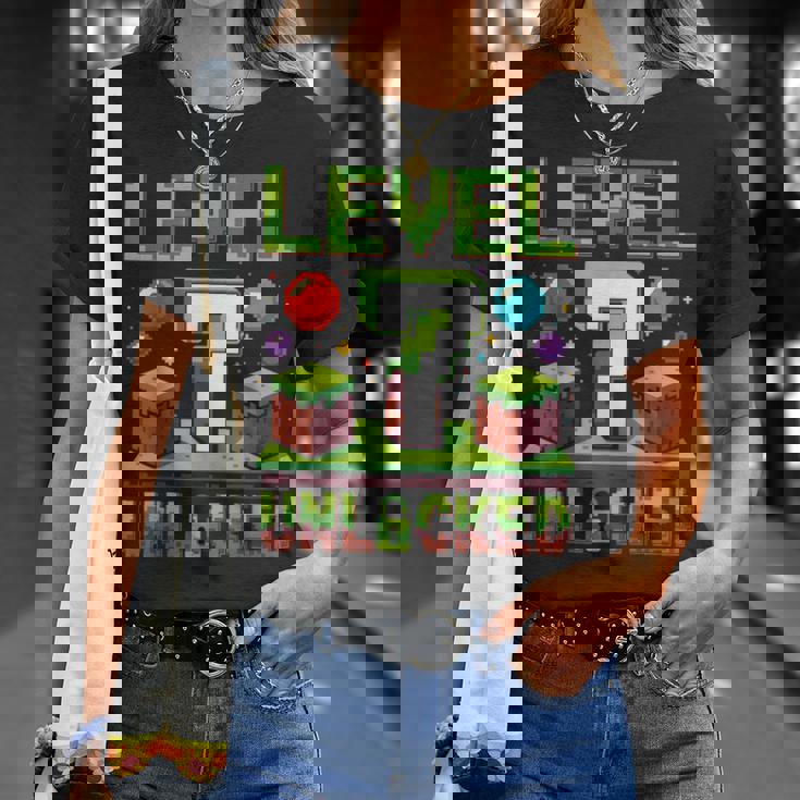 バースデーボーイシャツ レベル7 ロック解除 7歳の誕生日 男の子 Tシャツ 彼女への贈り物