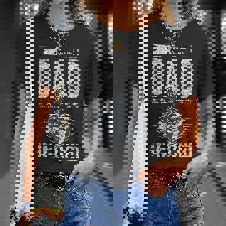 パパの誕生 新しいパパ ゲーム レベルパパのロック解除 Tシャツ 彼女への贈り物