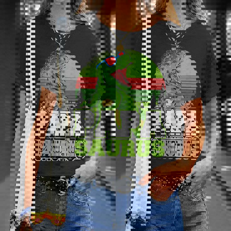 メンズ パパサウルス 恐竜 パパザウルス 父 誕生 誕生日 Tシャツ 彼女への贈り物