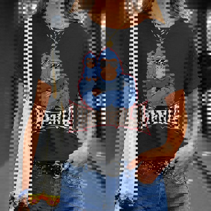 パパリラ 父娘ゴリラ 長袖tシャツ Tシャツ 彼女への贈り物