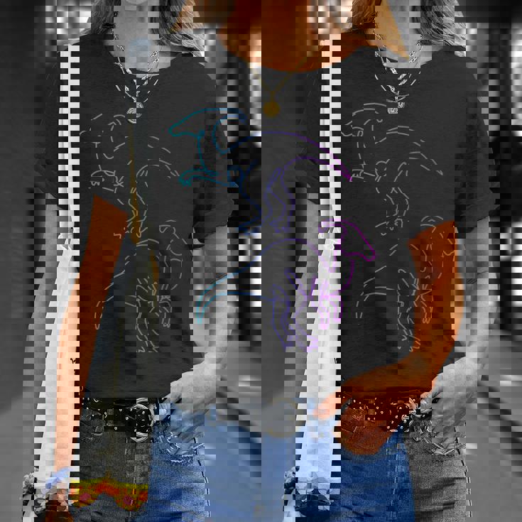 パラサウロロフィーニ ハドロサウルダエ 恐竜 パラサウロロフス Tシャツ 彼女への贈り物