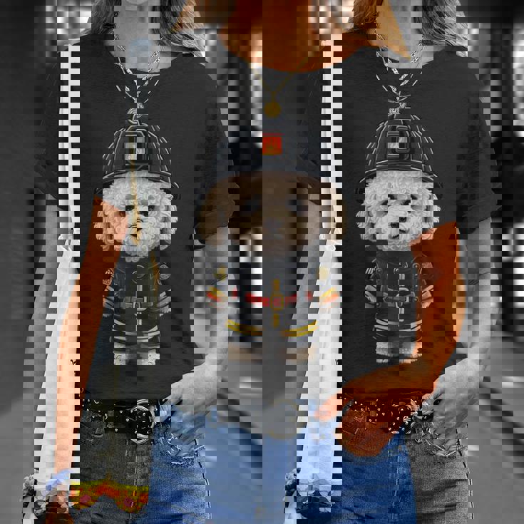 ビション・フリーゼ 消防士の消防士 ビション・フリーゼ Tシャツ 彼女への贈り物