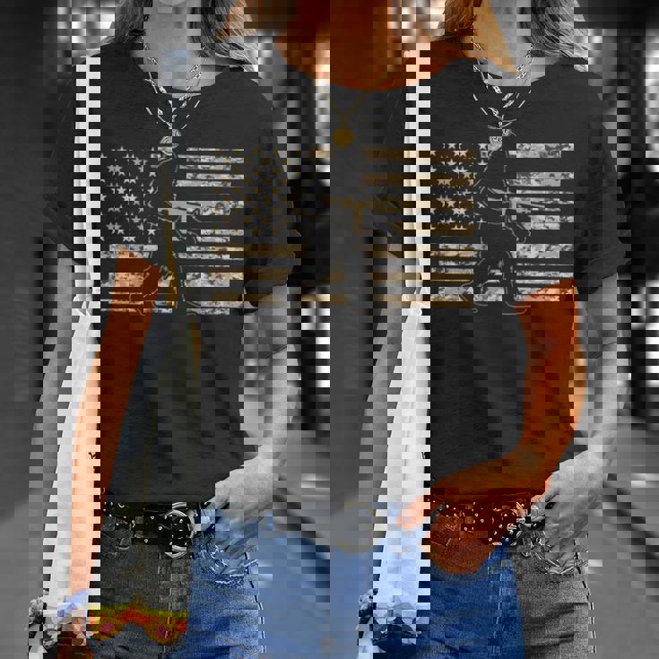 ビッグフットガンオーナー アメリカ国旗 ミリタリー サスカッチ Ar15 長袖tシャツ Tシャツ 彼女への贈り物
