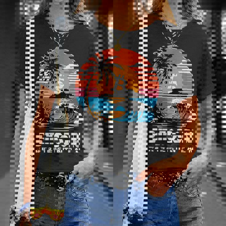 ビットコイン退職プラン Btc暗号取引 暗号通貨 Tシャツ 彼女への贈り物