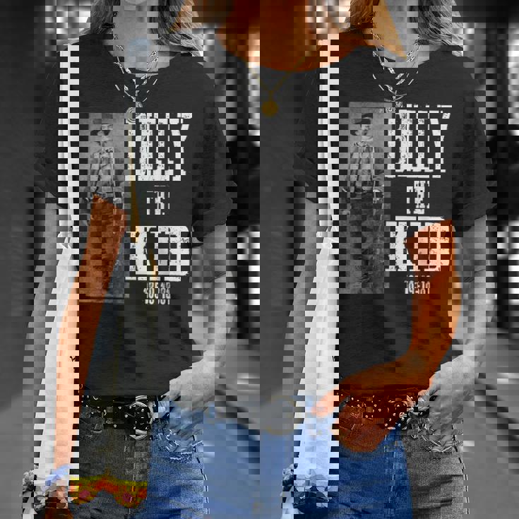 ビリー・ザ・キッド 1859-1881ウィリアム・H・ボニー、ヘンリー・マッカーティ Tシャツ 彼女への贈り物