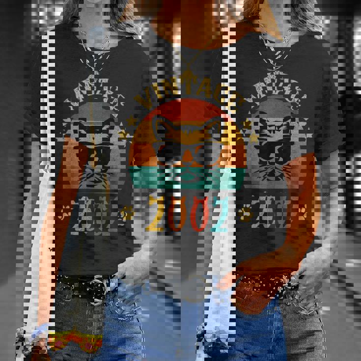 ビンテージファニーキャットシャツ 誕生日プレゼント 2002 メンズ レディース 23歳 Tシャツ 彼女への贈り物