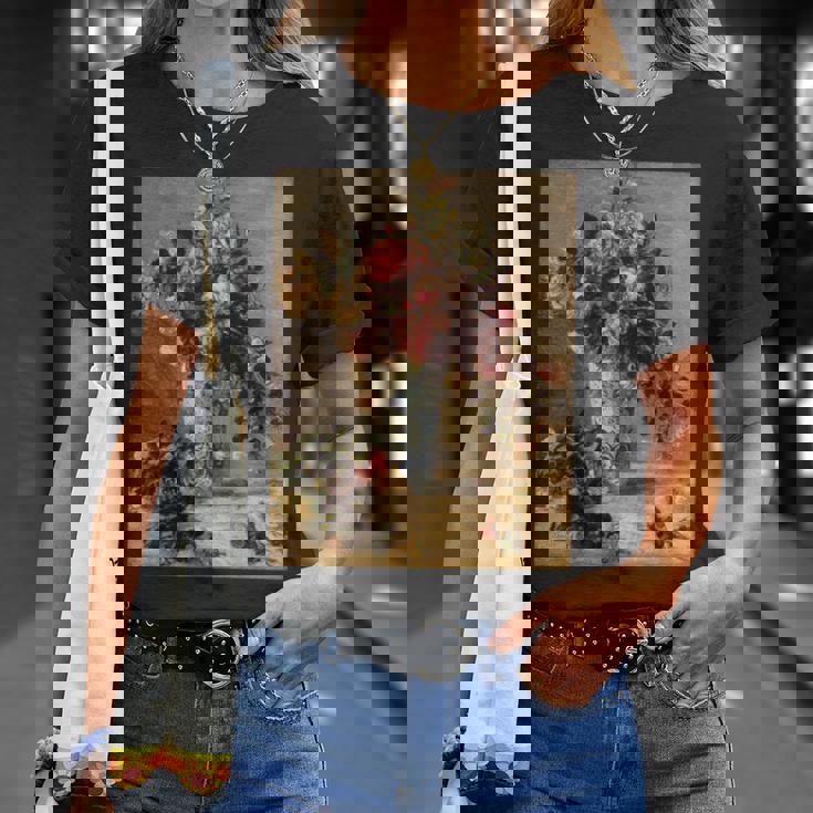 ピエール・オーギュスト ルノワールのバラとジャスミン デルフト花瓶 長袖tシャツ Tシャツ 彼女への贈り物