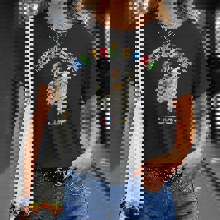 ピクセルアニマルズ アルパカ 白 はるまり Harumari レトロゲーム Lover Love ストリーマー 長袖tシャツ Tシャツ 彼女への贈り物