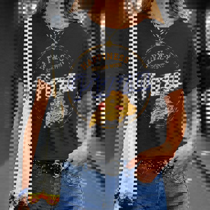 ピザナポリタンレトロスナックビンテージチーズデザイン Tシャツ 彼女への贈り物