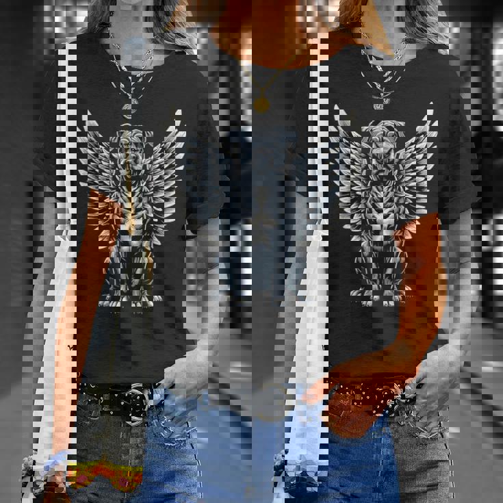 ピットブル 天使 犬 翼 動物 ペット メモリアル。 Tシャツ 彼女への贈り物