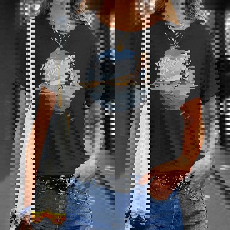 ピンアップww2 B-17爆弾空軍ヴィンテージ Tシャツ 彼女への贈り物