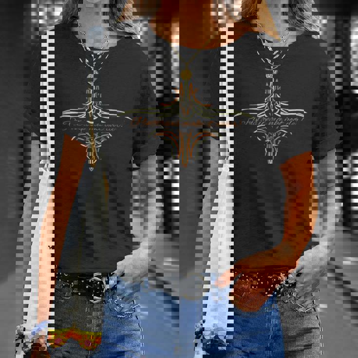 ピンストライプで涼しく。 Tシャツ 彼女への贈り物