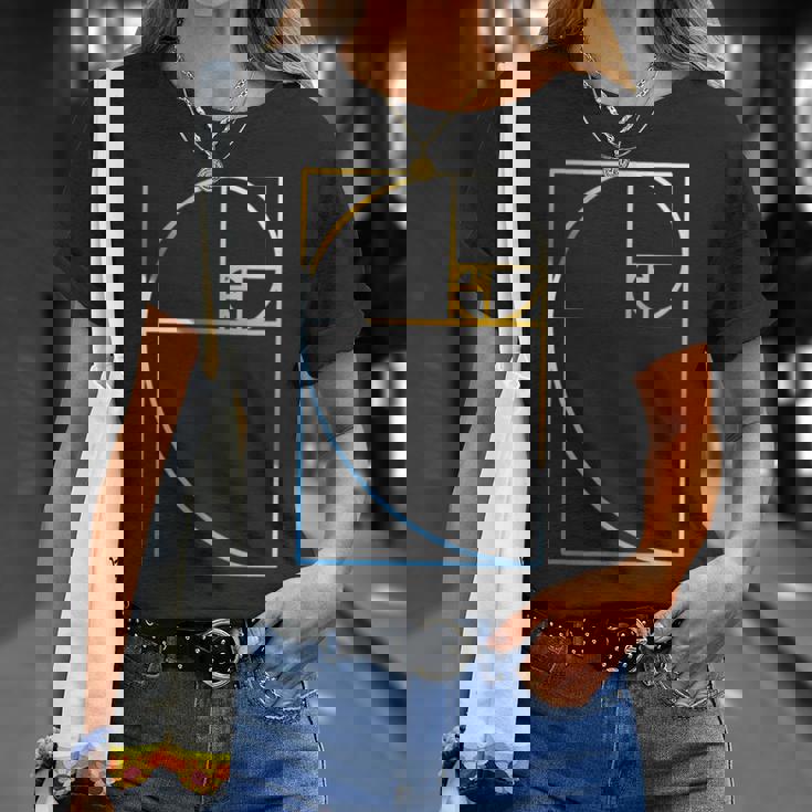 フィボナッチ 黄金比 幾何学 数学 Tシャツ 彼女への贈り物