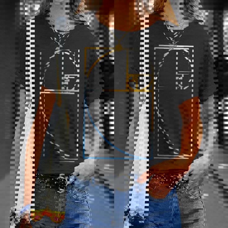 フィボナッチ黄金比幾何学数学tシャツ 長袖tシャツ Tシャツ 彼女への贈り物