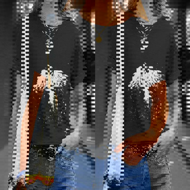 フェニックス 火の鳥の復活 キム・ディアス・ホルム 絵 インクアート Phoenix Bird Kim Holm 長袖tシャツ Tシャツ 彼女への贈り物