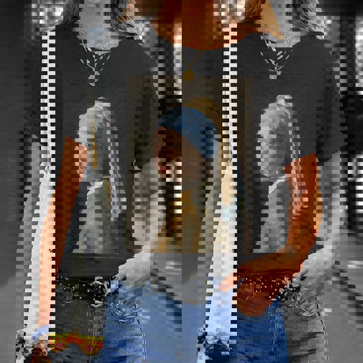 フェルメール【真珠の耳飾りの少女】贈り物 ギフト Tシャツ 彼女への贈り物