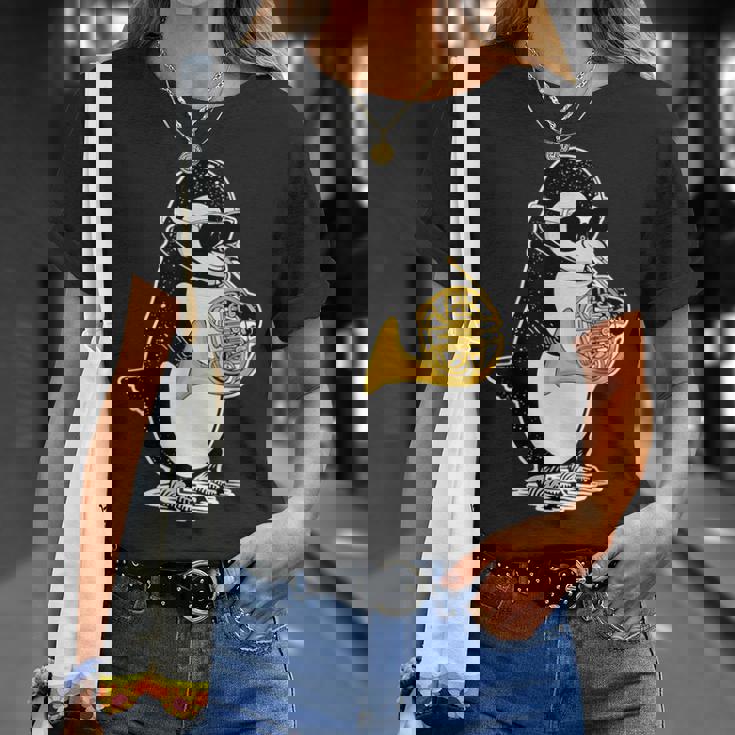 フレンチホルン奏者 ペンギン好き 音楽 フレンチホルン Tシャツ 彼女への贈り物