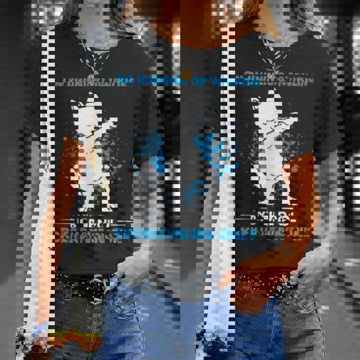 ブレイクダンス走ったり歩いたりしない面白いダンス動物 Tシャツ 彼女への贈り物