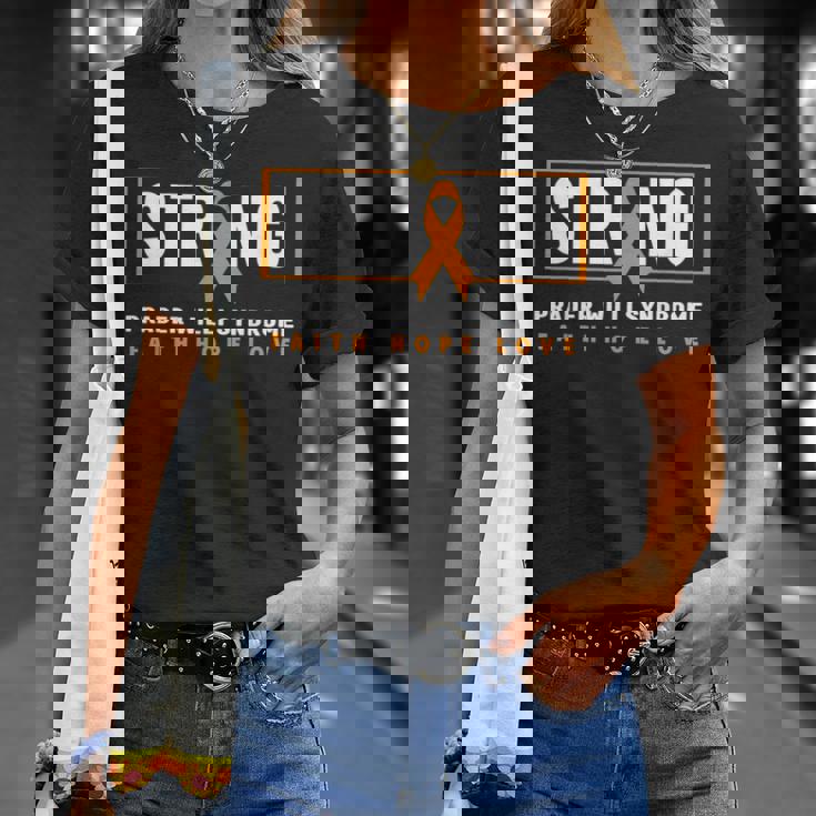 プラダー・ウィリ症候群強いプラダー・ウィリ症候群の意識 Tシャツ 彼女への贈り物